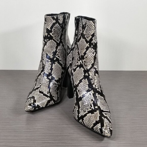 Jeffrey Campbell Raven Bootie, Python Print Leather, Womens Size 6 M - Picture 4 of 12